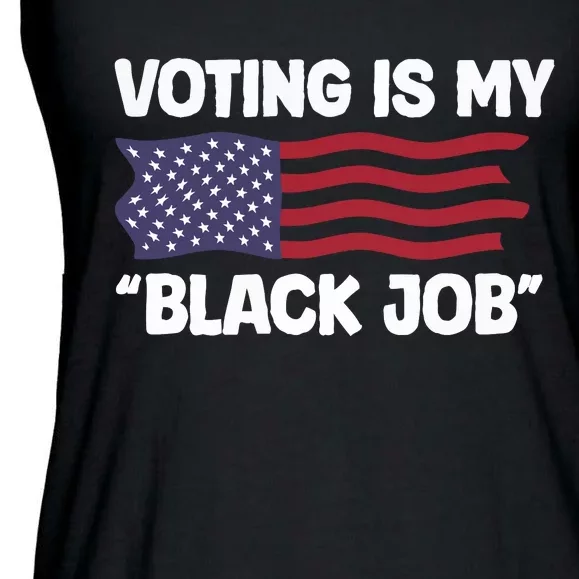 Voting Is My Black Job America Ladies Essential Flowy Tank