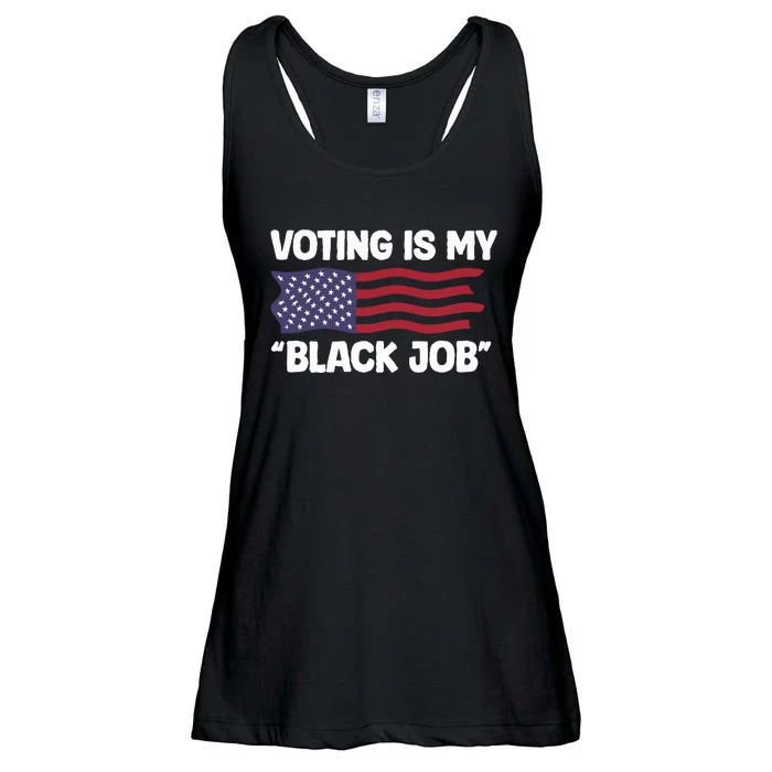 Voting Is My Black Job America Ladies Essential Flowy Tank