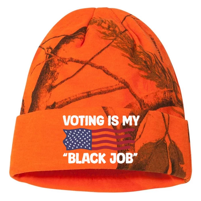 Voting Is My Black Job America Kati - 12in Camo Beanie