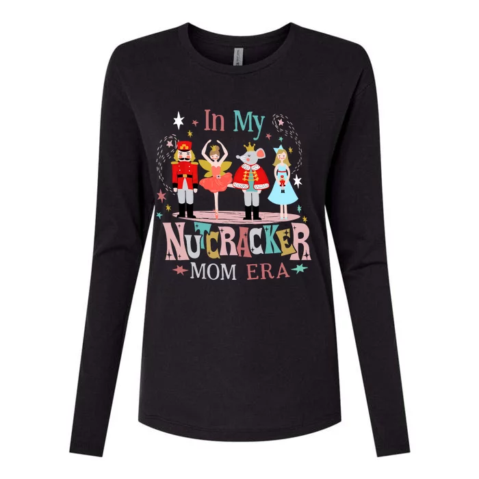 Vintage In My Nutcracker Mom Era Christmas Mom Xmas Womens Cotton Relaxed Long Sleeve T-Shirt