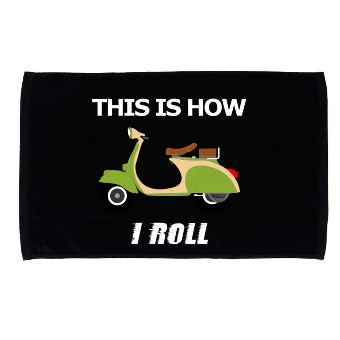 Vintage Italian Moped Gift This Is How I Roll Microfiber Hand Towel