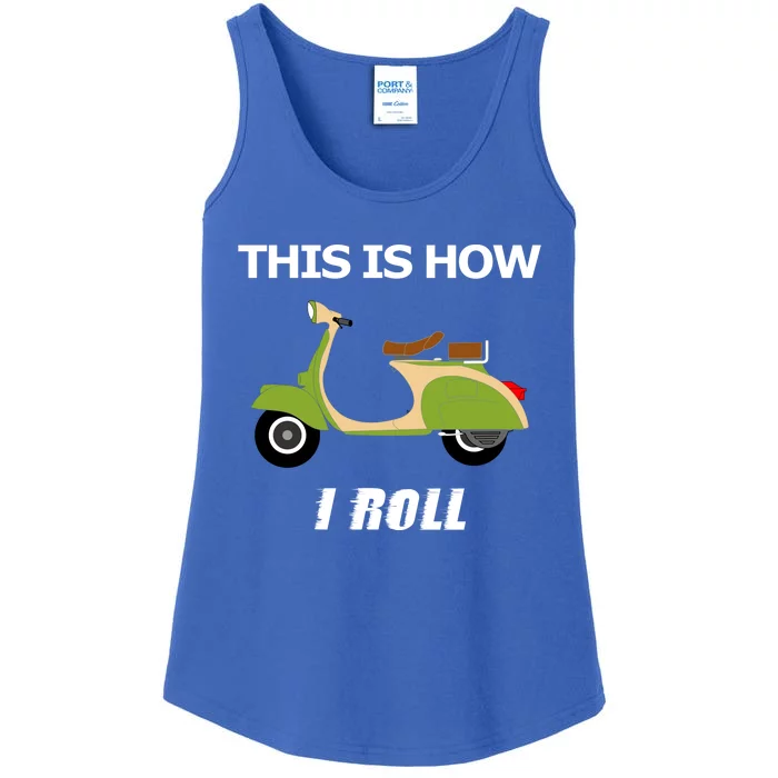 Vintage Italian Moped Gift This Is How I Roll Ladies Essential Tank