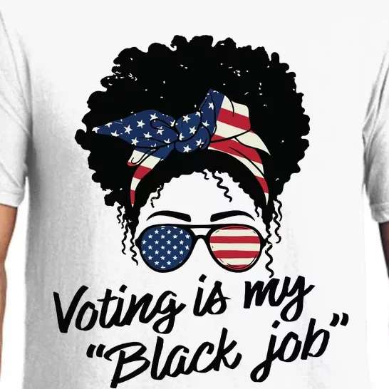 Voting Is My Black Job Women Pajama Set