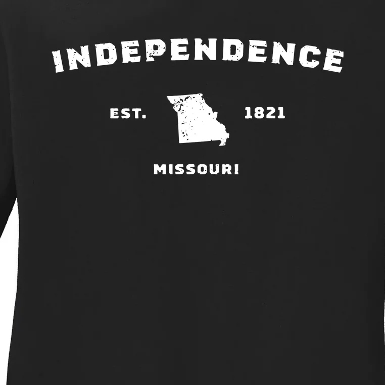 Vintage Independence Missouri Ladies Long Sleeve Shirt