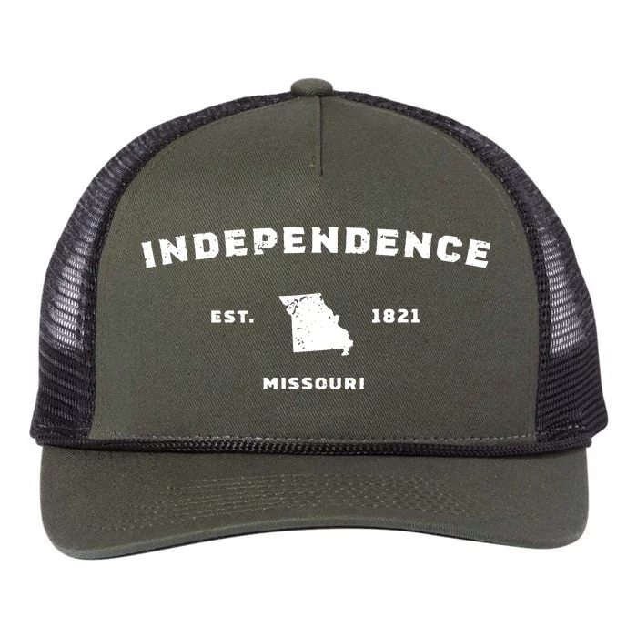 Vintage Independence Missouri Retro Rope Trucker Hat Cap