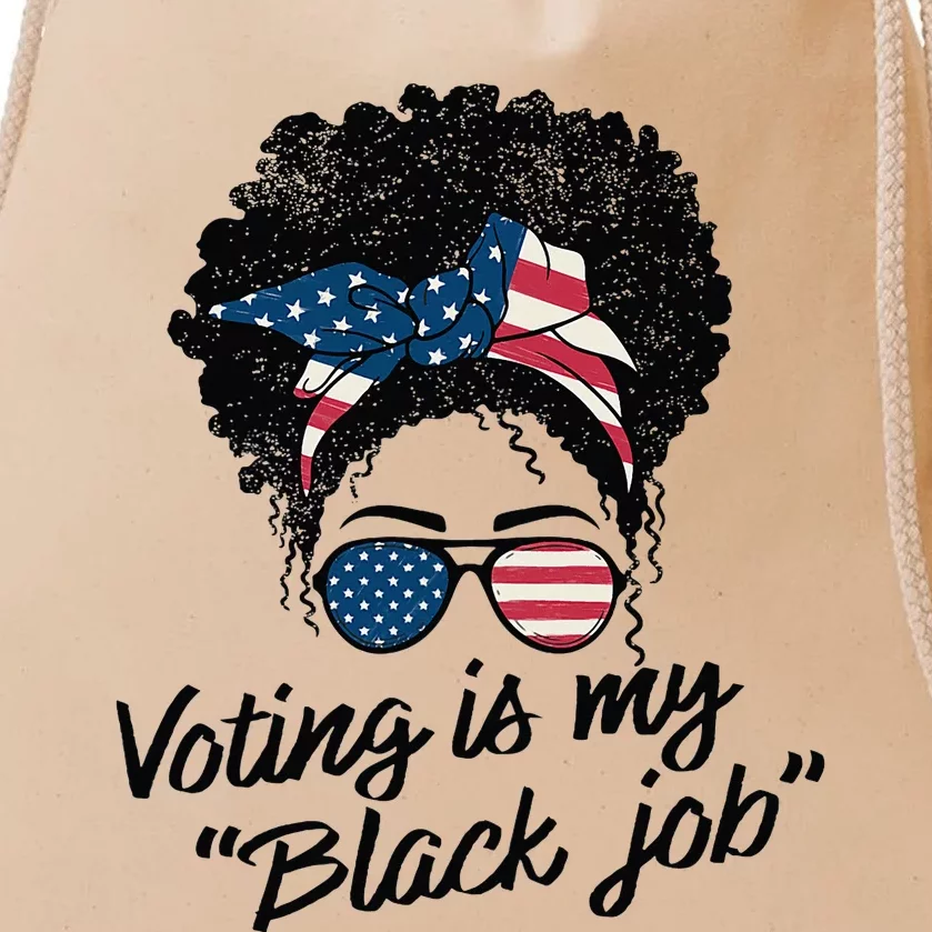 Voting Is My Black Job Women Drawstring Bag