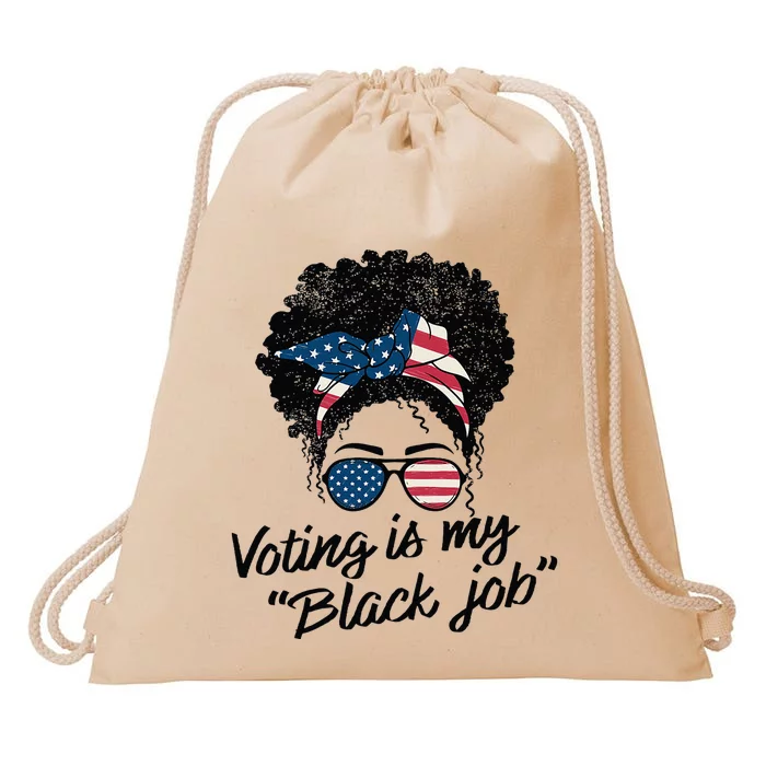 Voting Is My Black Job Women Drawstring Bag