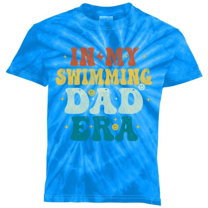 Vintage In My Swimming Dad Era Fathers Day Cool Gift Kids Tie-Dye T-Shirt