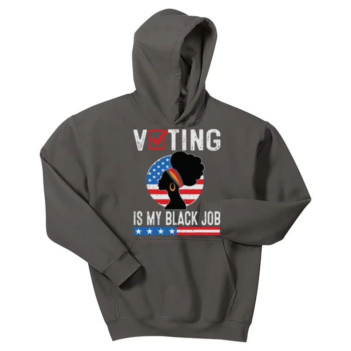 Voting Is My Black Job Flag Funny Kids Hoodie