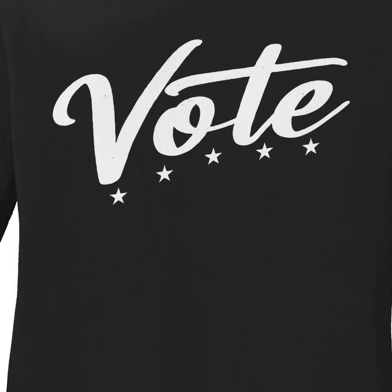 Vote It Matters Voting Rights Bold Design Ladies Long Sleeve Shirt