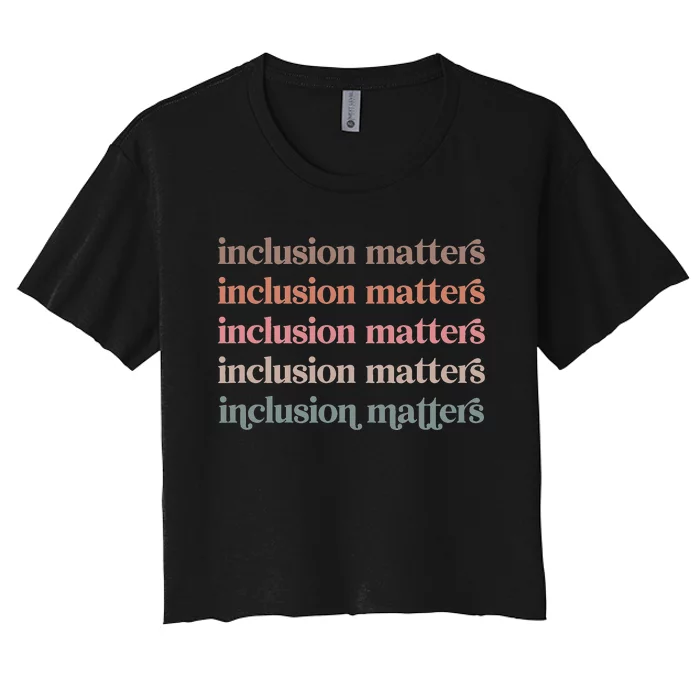 Vinatge Inclusion Matters Positive Diversity Kindness Matter Women's Crop Top Tee