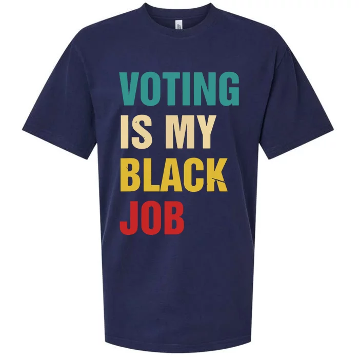 Voting Is My Black Job Women Sueded Cloud Jersey T-Shirt