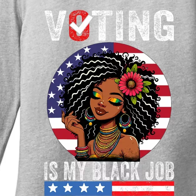 Voting Is My Black Job Womens CVC Long Sleeve Shirt