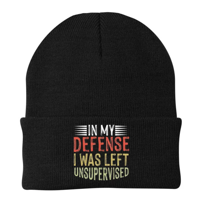 vintage In my defense i was left unsupervised Knit Cap Winter Beanie