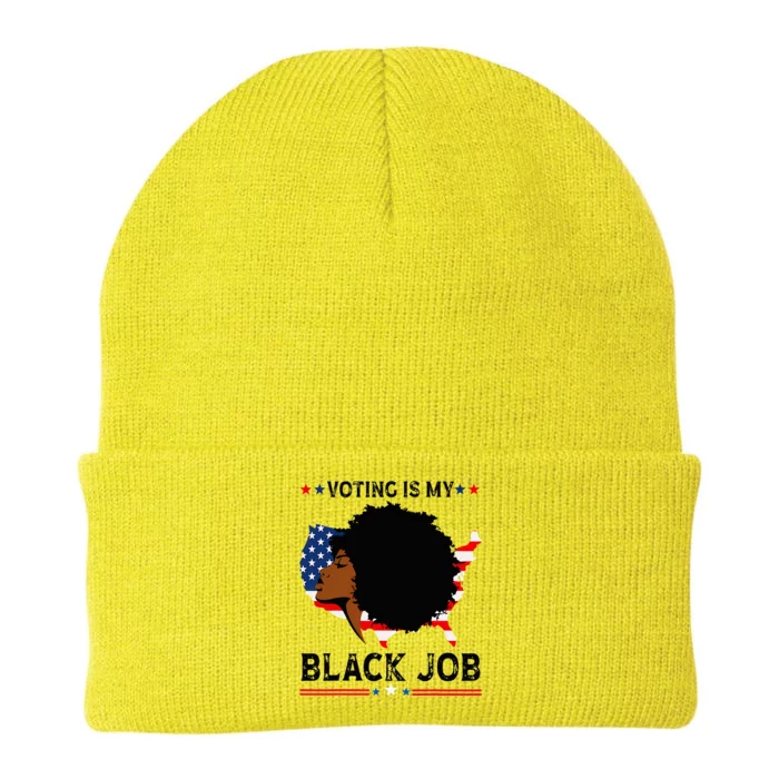 Voting Is My Black Job Black American Voting Knit Cap Winter Beanie