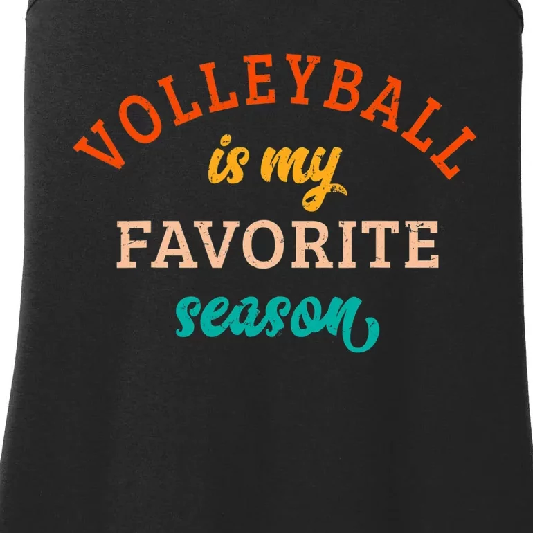 Volleyball Is My Favorite Season Volleyball Lover Retro Ladies Essential Tank