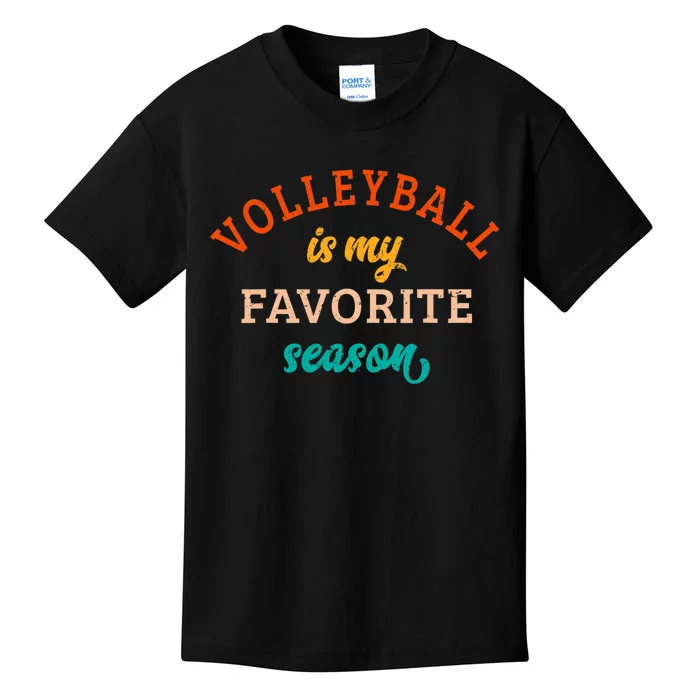 Volleyball Is My Favorite Season Volleyball Lover Retro Kids T-Shirt