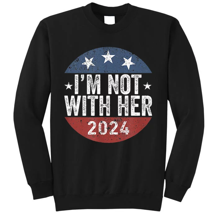 Vintage IM Not With Her 2024 American Us Flag Sweatshirt