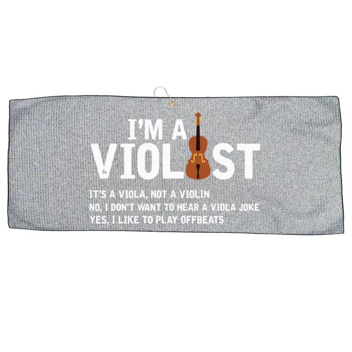 Violists Its Not Viola Not A Violin Large Microfiber Waffle Golf Towel