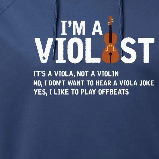 Violists Its Not Viola Not A Violin Performance Fleece Hoodie