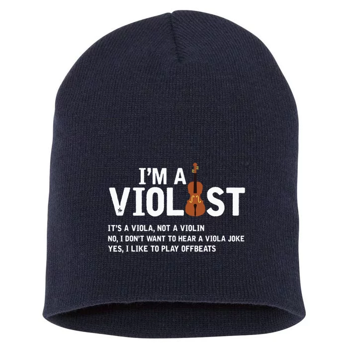 Violists Its Not Viola Not A Violin Short Acrylic Beanie