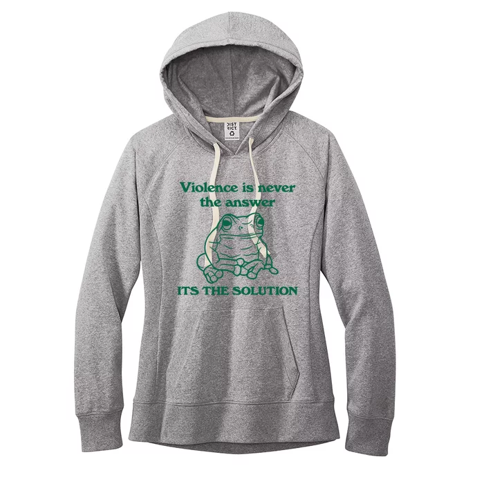 Violence Is Never The Answer ItS The Solution Women's Fleece Hoodie