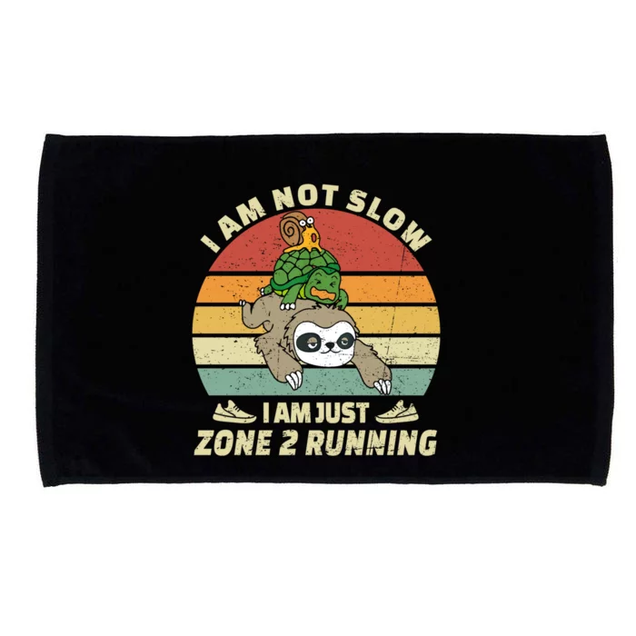 Vintage Im Not Slow Just Zone 2 Running Funny Slow Runner Cool Gift Microfiber Hand Towel