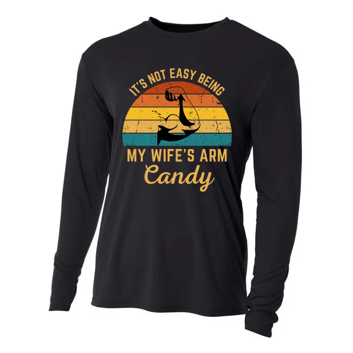 Vintage It's Not Easy Being My Wife's Arm Candy Cooling Performance Long Sleeve Crew