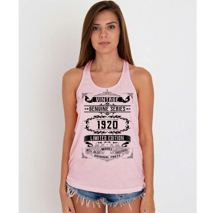 Vintage 100th Birthday Genuine Series 1920 Women's Knotted Racerback Tank