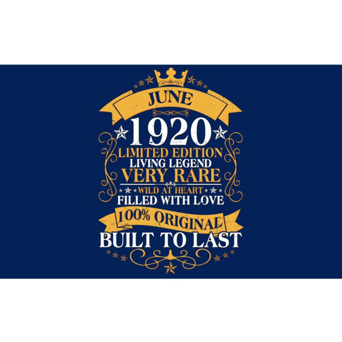 Vintage 1920 Limited Edition June 100th Birthday Bumper Sticker