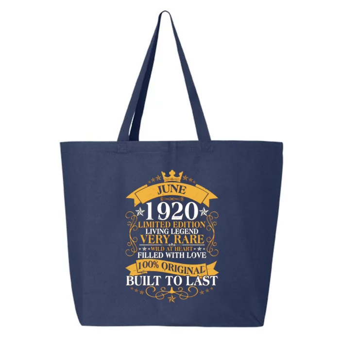 Vintage 1920 Limited Edition June 100th Birthday 25L Jumbo Tote