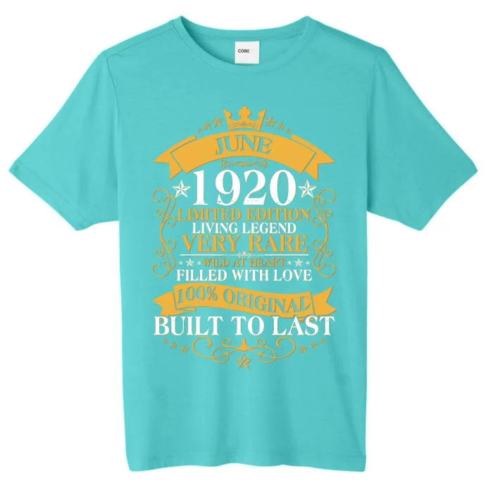 Vintage 1920 Limited Edition June 100th Birthday ChromaSoft Performance T-Shirt