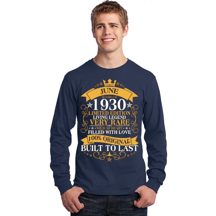 Vintage 1930 Limited Edition June Birthday Long Sleeve Shirt