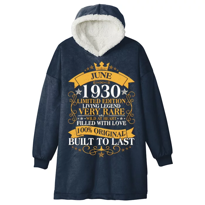 Vintage 1930 Limited Edition June Birthday Hooded Wearable Blanket