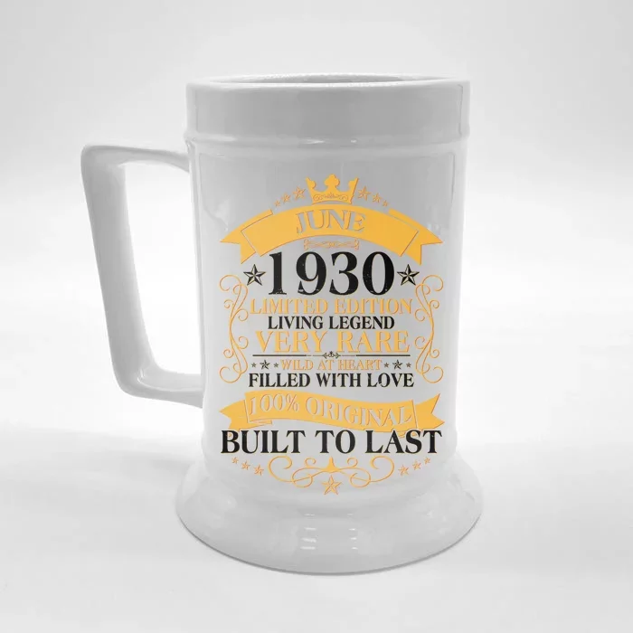 Vintage 1930 Limited Edition June Birthday Front & Back Beer Stein