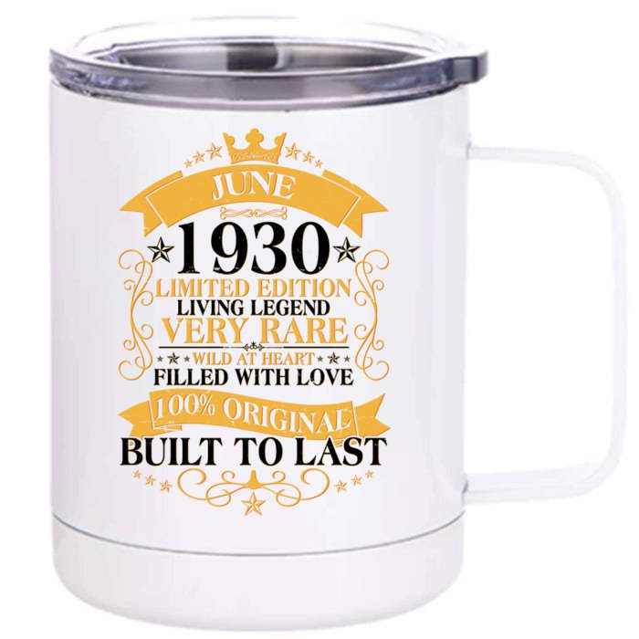 Vintage 1930 Limited Edition June Birthday Front & Back 12oz Stainless Steel Tumbler Cup