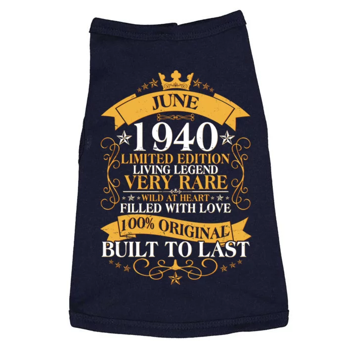 Vintage 1940 Limited Edition June 80th Birthday Doggie Tank