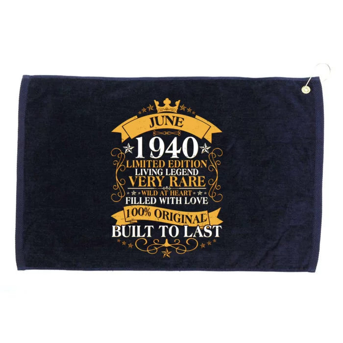 Vintage 1940 Limited Edition June 80th Birthday Grommeted Golf Towel