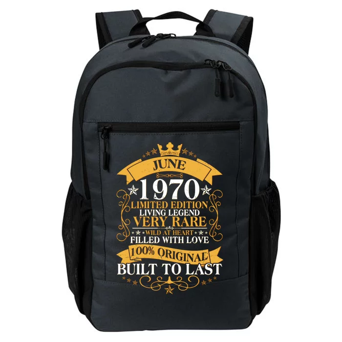 Vintage 1970 Limited Edition June 50th Birthday Daily Commute Backpack