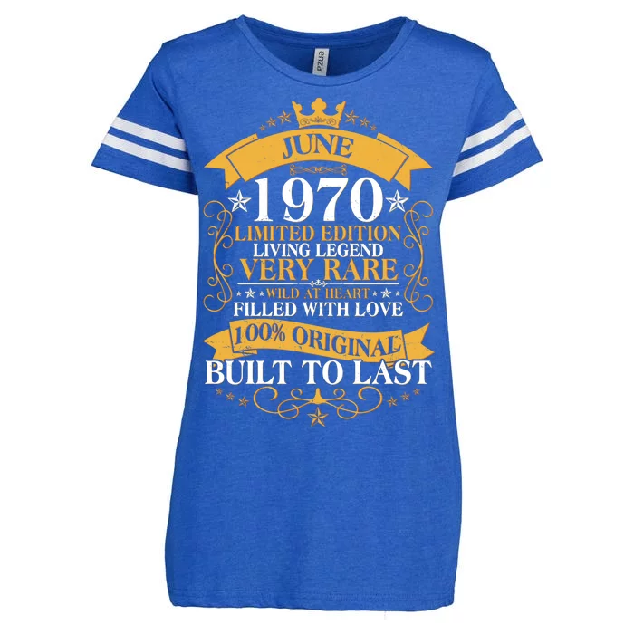 Vintage 1970 Limited Edition June 50th Birthday Enza Ladies Jersey Football T-Shirt