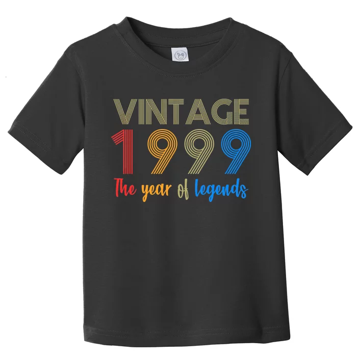 Vintage 1999 The Year Of Legends 21st Birthday Toddler T-Shirt