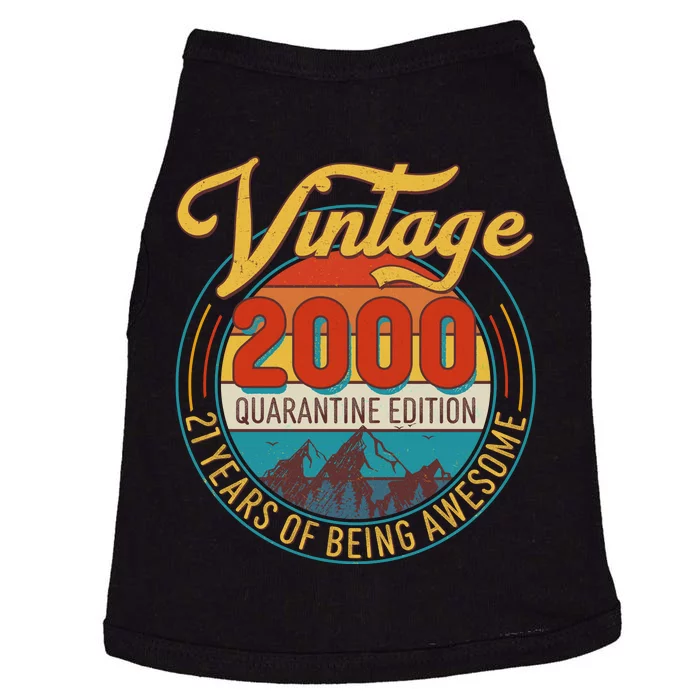 Vintage 2000 Quarantine Edition 21 Years of Being Awesome Birthday Doggie Tank