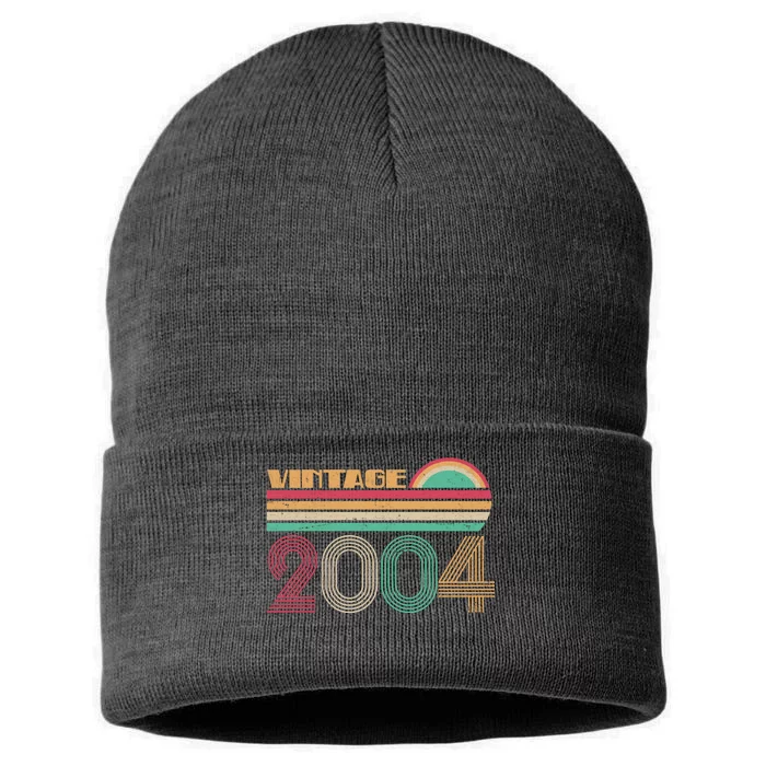 Vintage 2004 16th Birthday Sustainable Knit Beanie