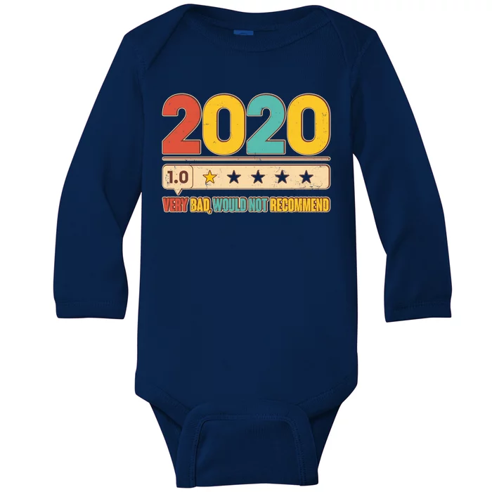 Vintage 2020 1 Star Rating Very Bad Would Not Recommend Baby Long Sleeve Bodysuit