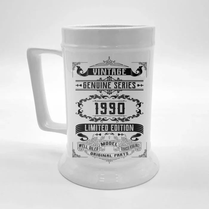 Vintage 30th Birthday Genuine Series 1990 Front & Back Beer Stein