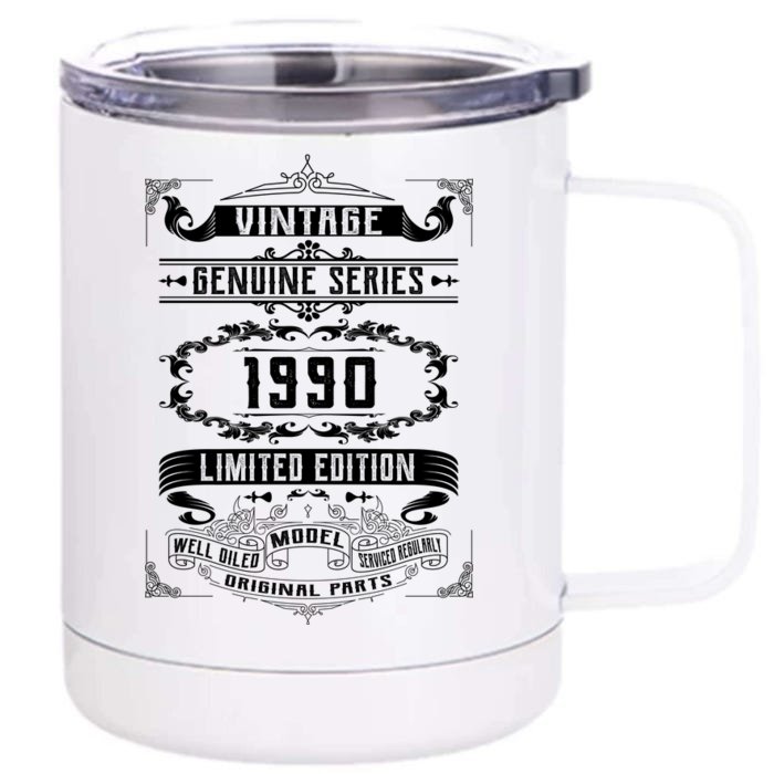 Vintage 30th Birthday Genuine Series 1990 Front & Back 12oz Stainless Steel Tumbler Cup