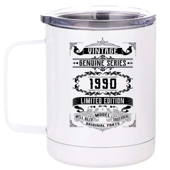 Vintage 30th Birthday Genuine Series 1990 Front & Back 12oz Stainless Steel Tumbler Cup