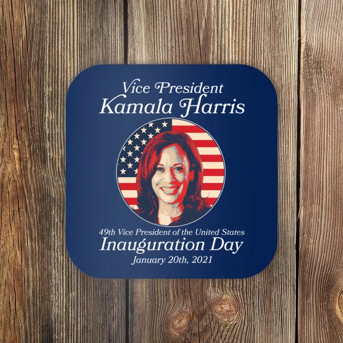 Vintage 49th Vice President Kamala Harris Inauguration Day Coaster