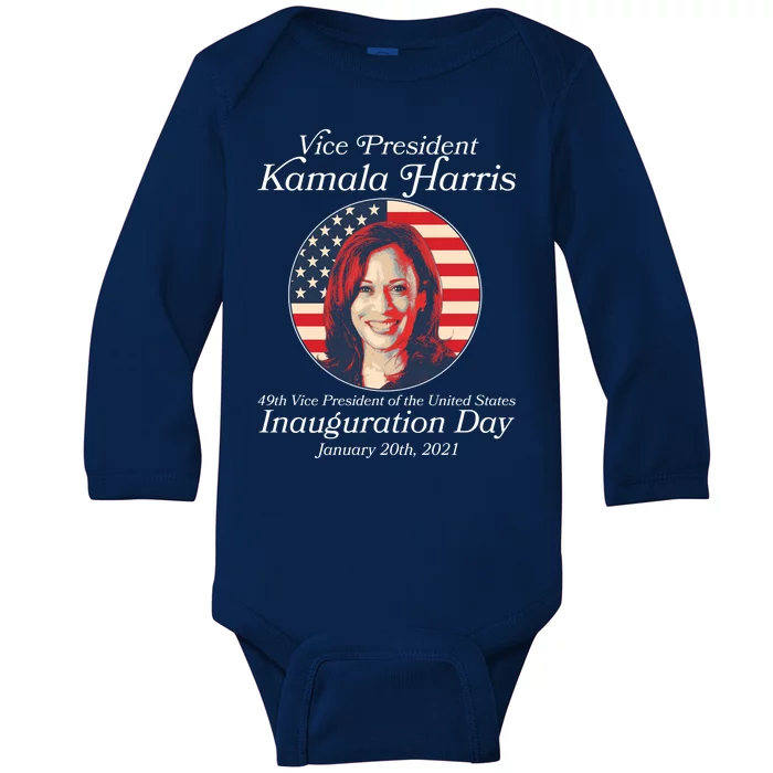 Vintage 49th Vice President Kamala Harris Inauguration Day Baby Long Sleeve Bodysuit