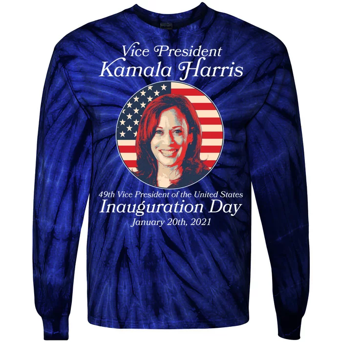 Vintage 49th Vice President Kamala Harris Inauguration Day Tie-Dye Long Sleeve Shirt